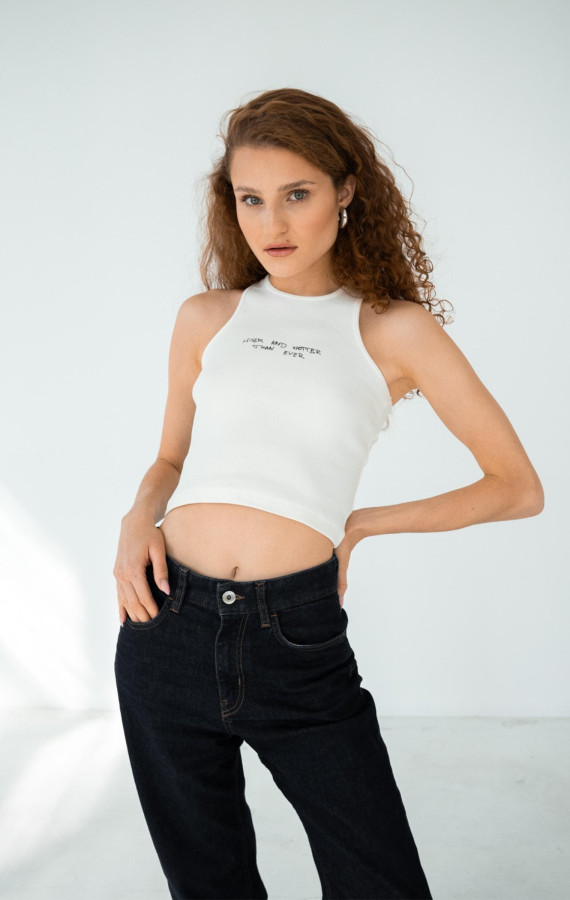 Tank top z napisami