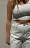Jeansy o prostej nogawce ivory