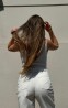 Jeansy o prostej nogawce ivory