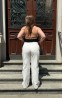 Jeansy o prostej nogawce ivory
