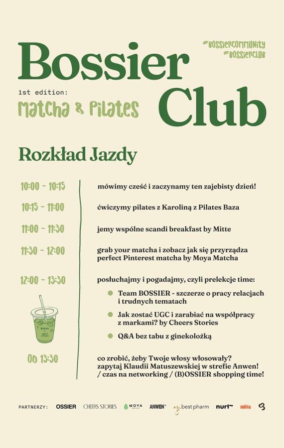 Bilet Bossier Club | Matcha & Pilates