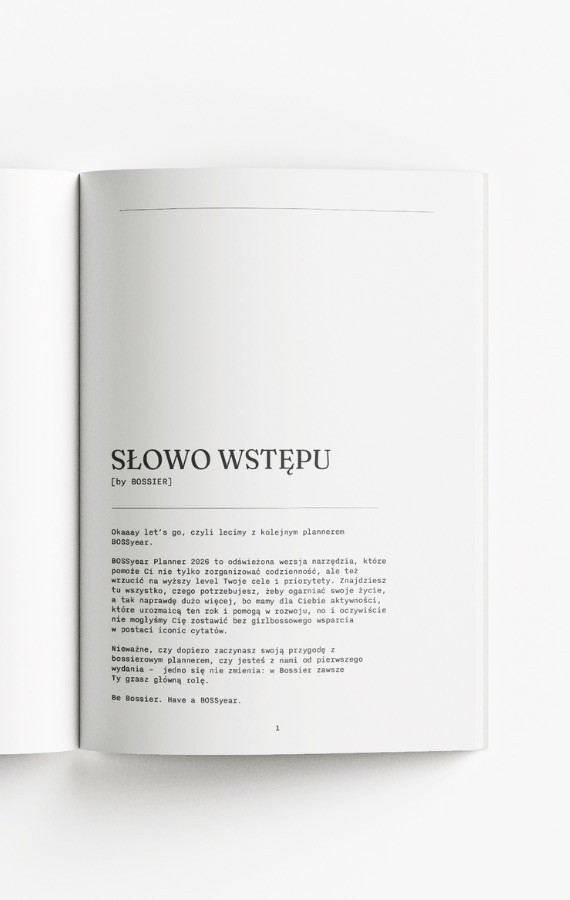 BOSSYEAR TYGODNIOWY PLANNER 2026 (Wersja z defektem)