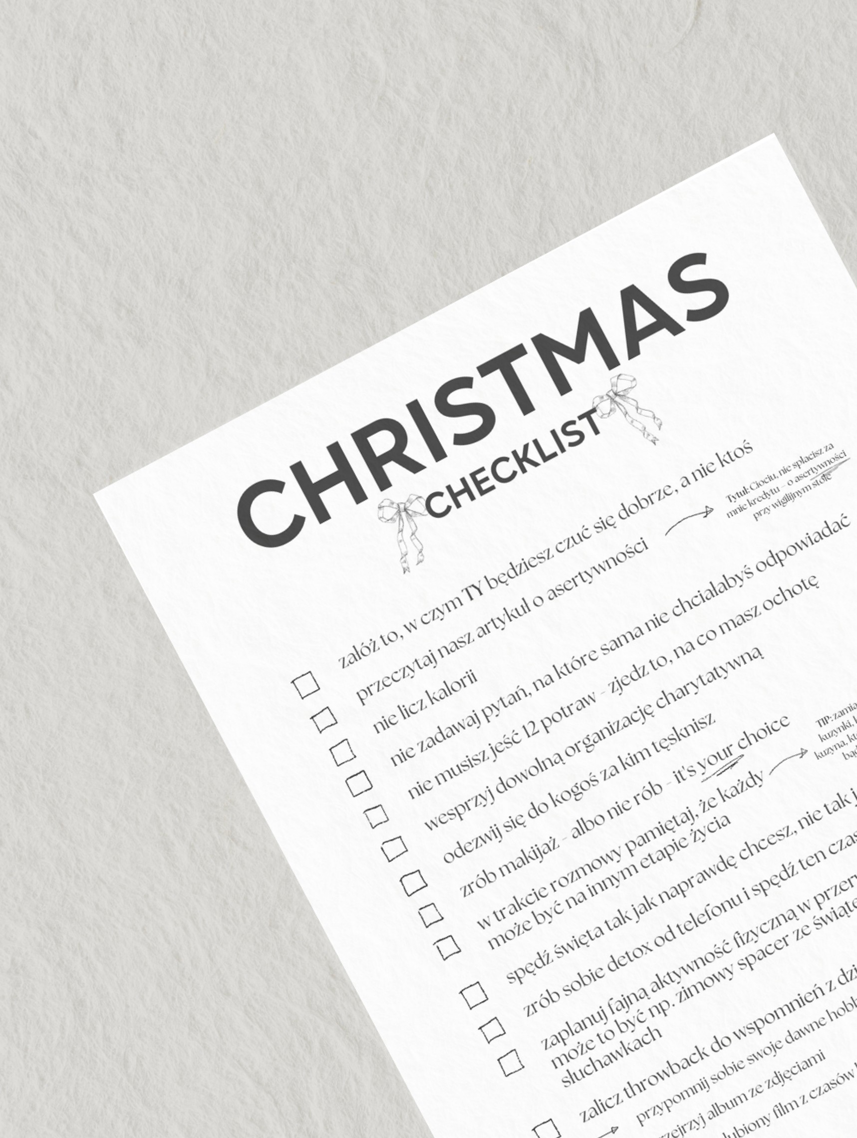 Świąteczna checklista by Bossier do pobrania
