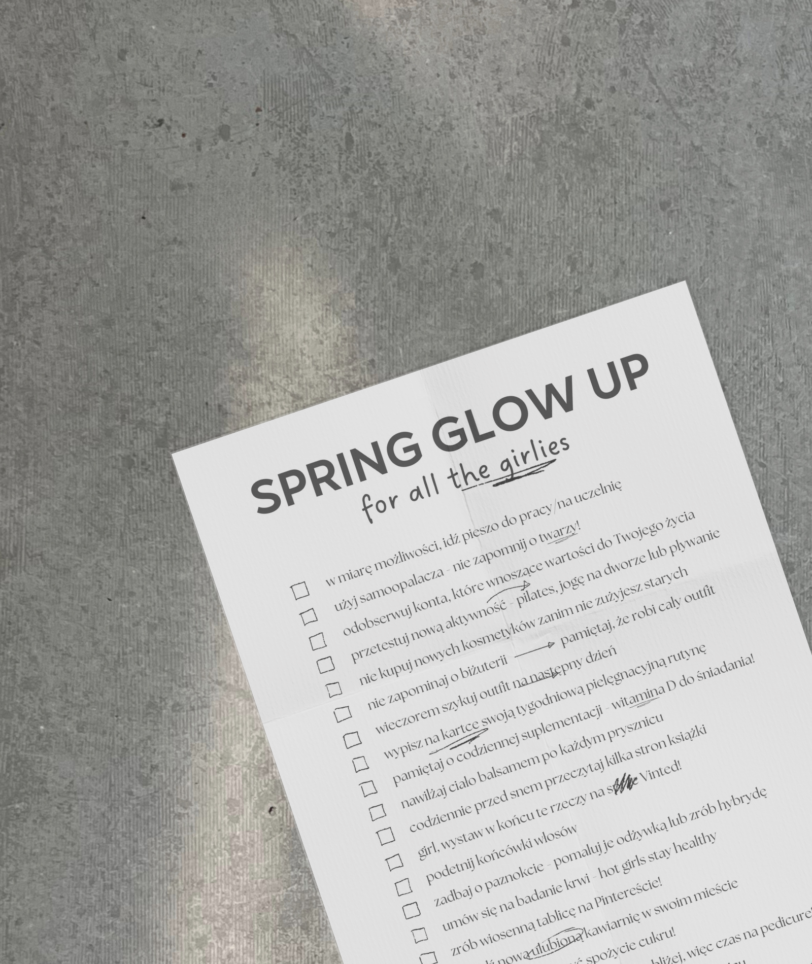 Spring glow up for all the girlies - plik do pobrania