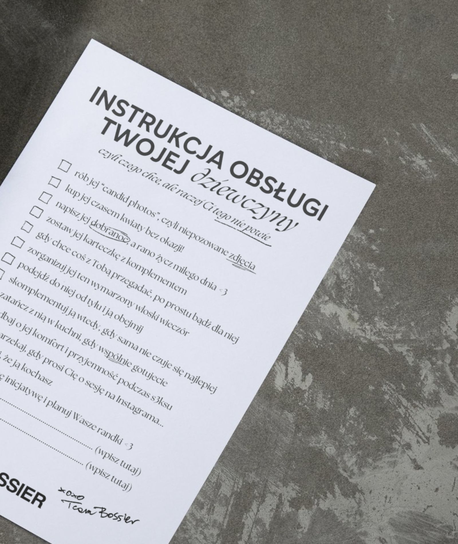 Instrukcja obsługi dziewczyny - do pobrania
