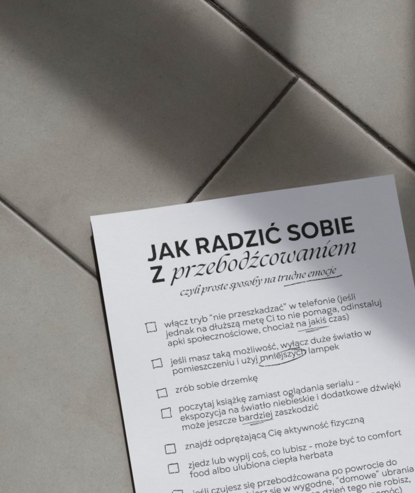 Jak radzić sobie z przebodźcowaniem? - lista do pobrania