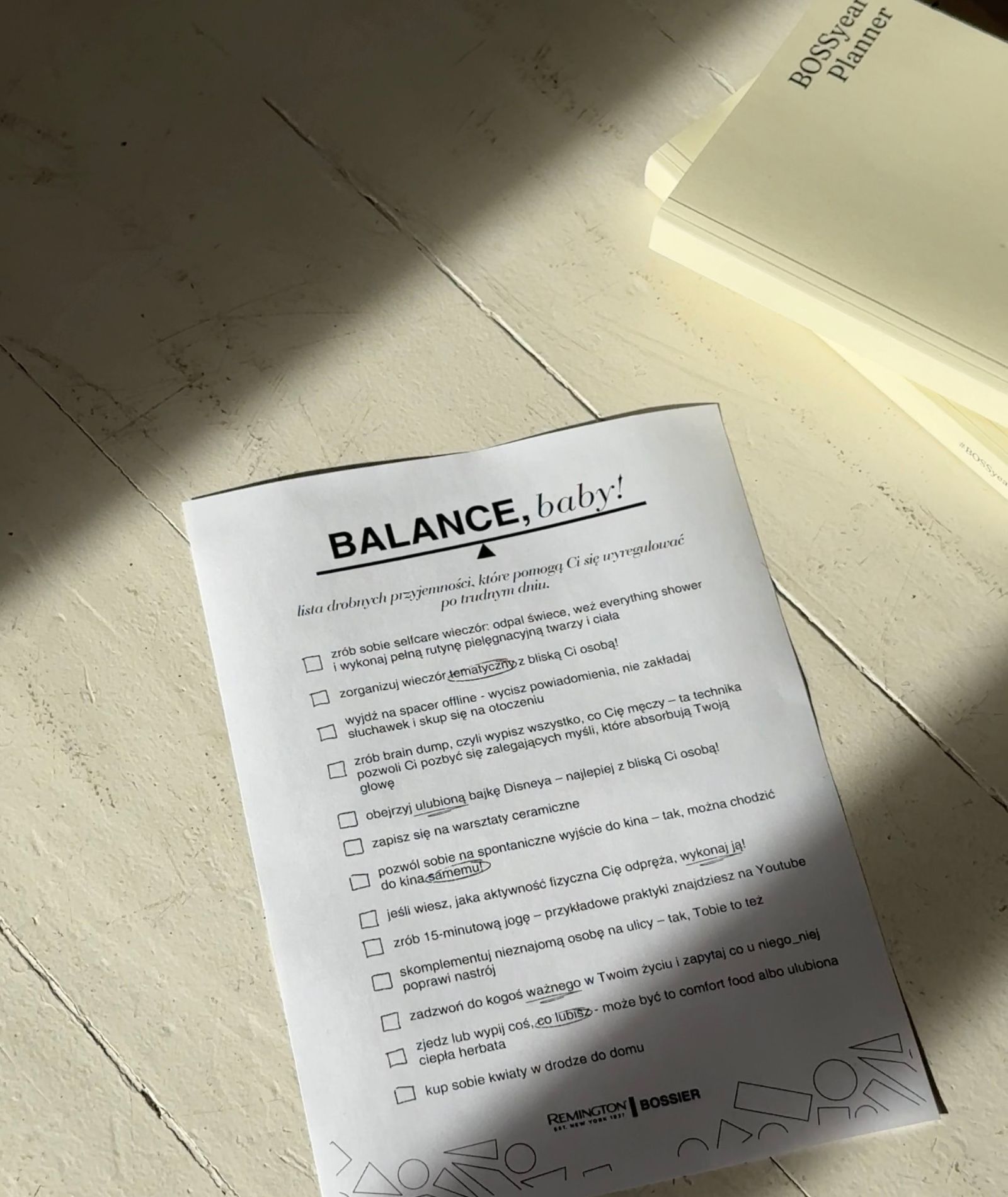 Balance, baby - lista drobnych przyjemności