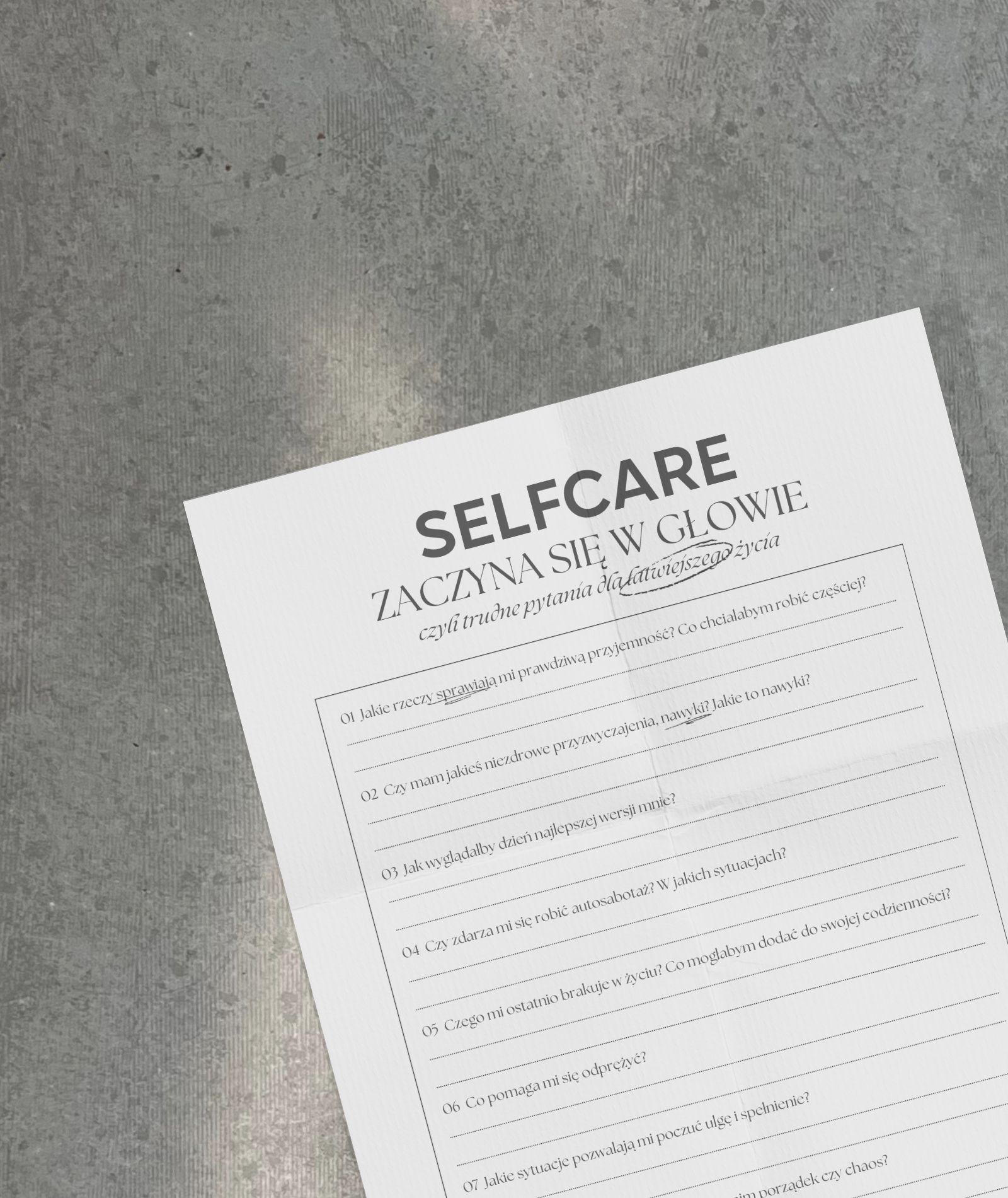 Selfcare zaczyna się w głowie - do pobrania