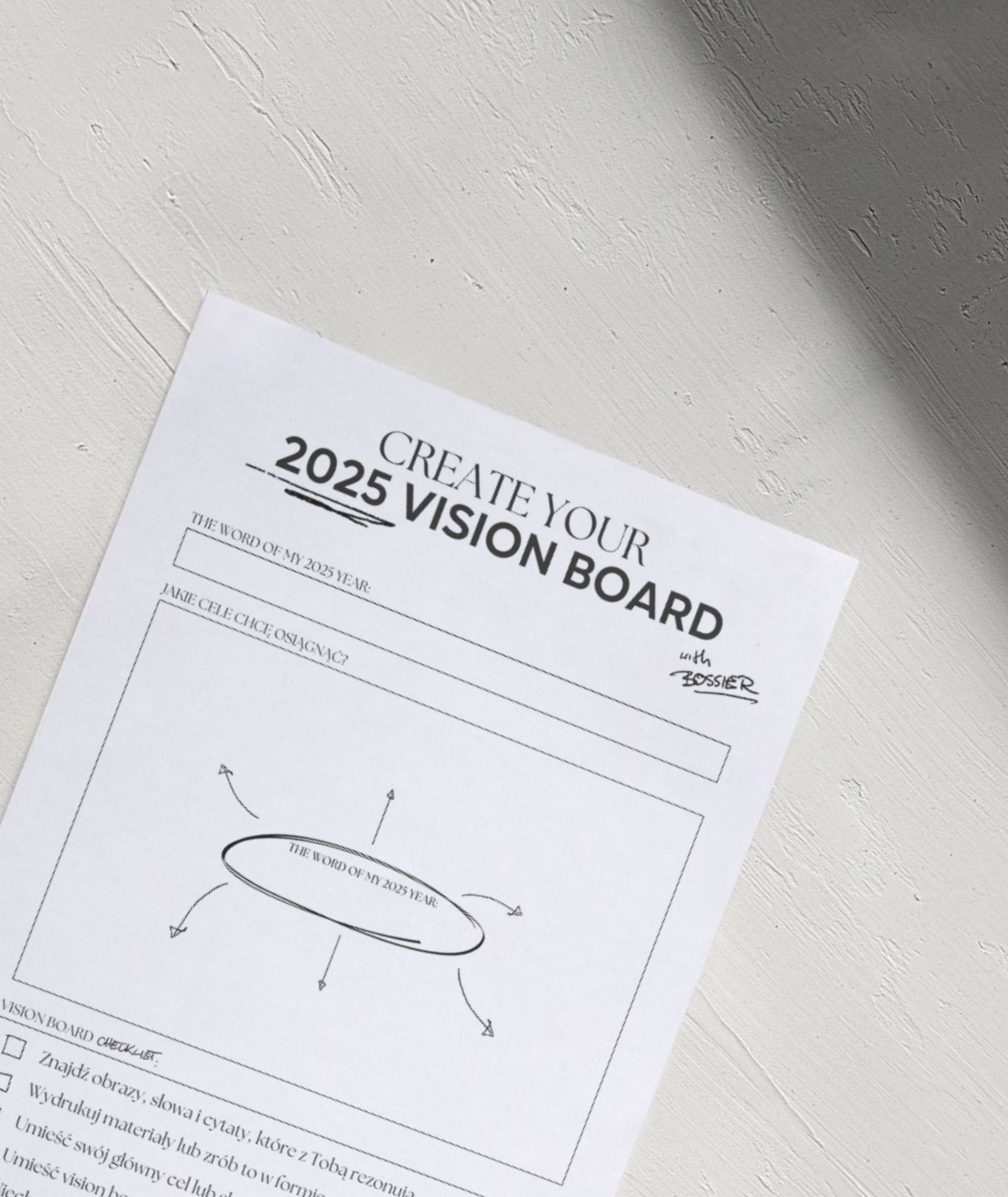 Stwórz vision board - do pobrania